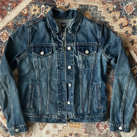 Classic Denim Blue Jean Jacket GAP Size XS EUC - Picture 7 of 8